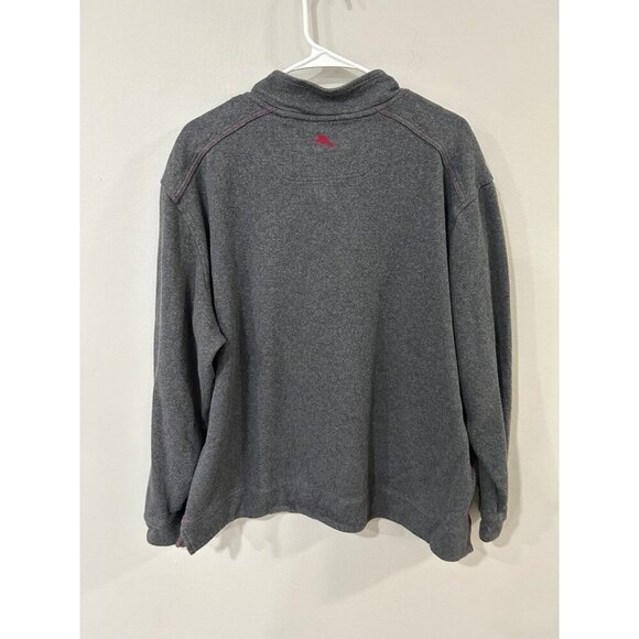 Tommy Bahama Alpine View Gray Men's Pullover Quarter Button Sweatshirt Size XXL - Picture 5 of 6